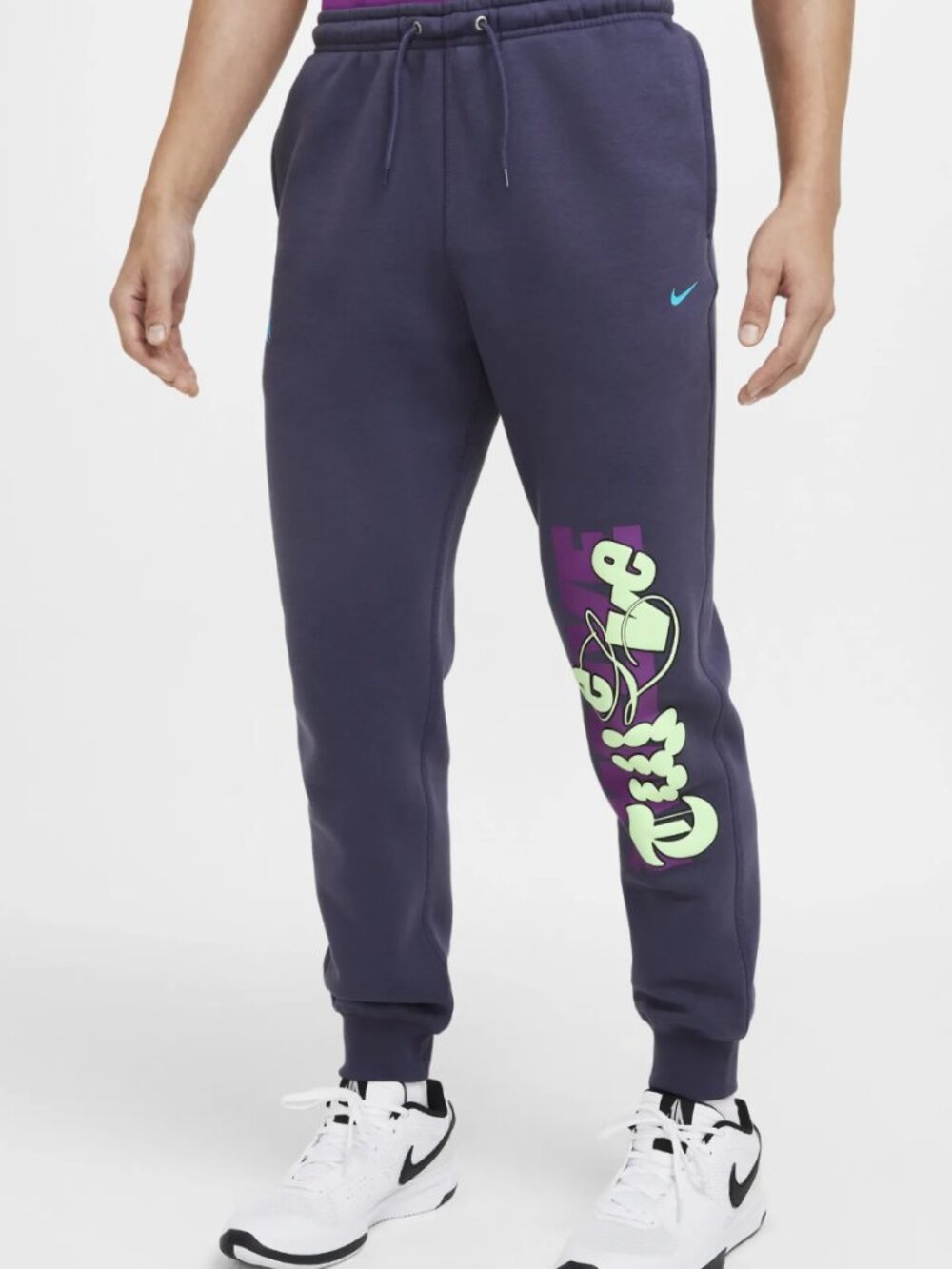 Nike Ja Men's Fleece Basketball Jogger Trousers - Purple - Cotton/Ployster In S
